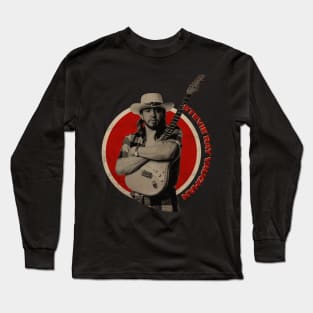 Stevie Ray on red color Long Sleeve T-Shirt